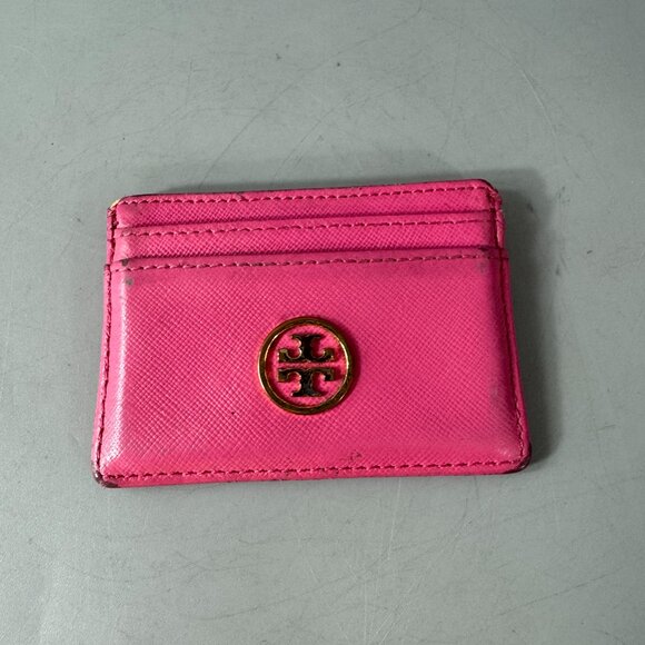 Tory Burch Hot Pink with Gold Hardware Card Holder - Picture 1 of 13